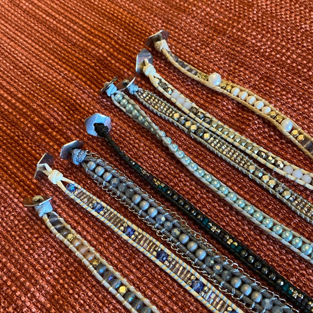 Wrap around bracelet. Will wrap 3 times. 21 inches from end to first loop